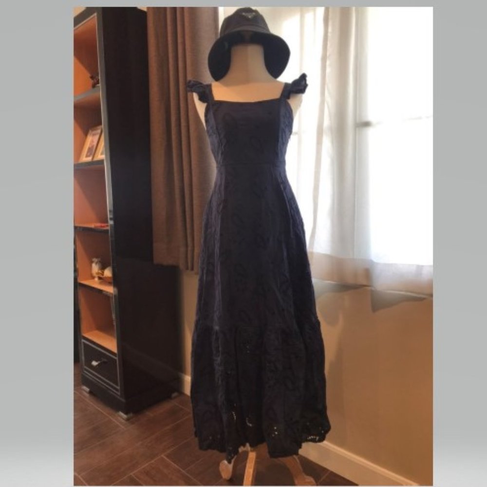 (AA9) - Navi Blue Sleeveless Maxi Dress